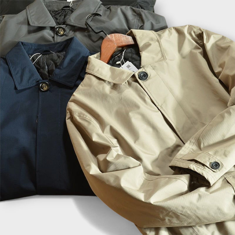 Men's Technical Cotton Trench Coat – Versatile City Layer – view 7