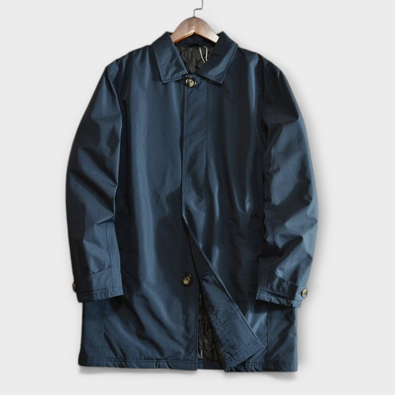 Men's Technical Cotton Trench Coat – Versatile City Layer – view 3