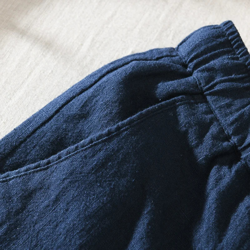 Men's Linen Relaxed-Fit Trousers – Breathable Japanese Style – view 2