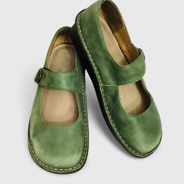 Women's Orthopedic Flats - Adjustable Strap for Custom Fit