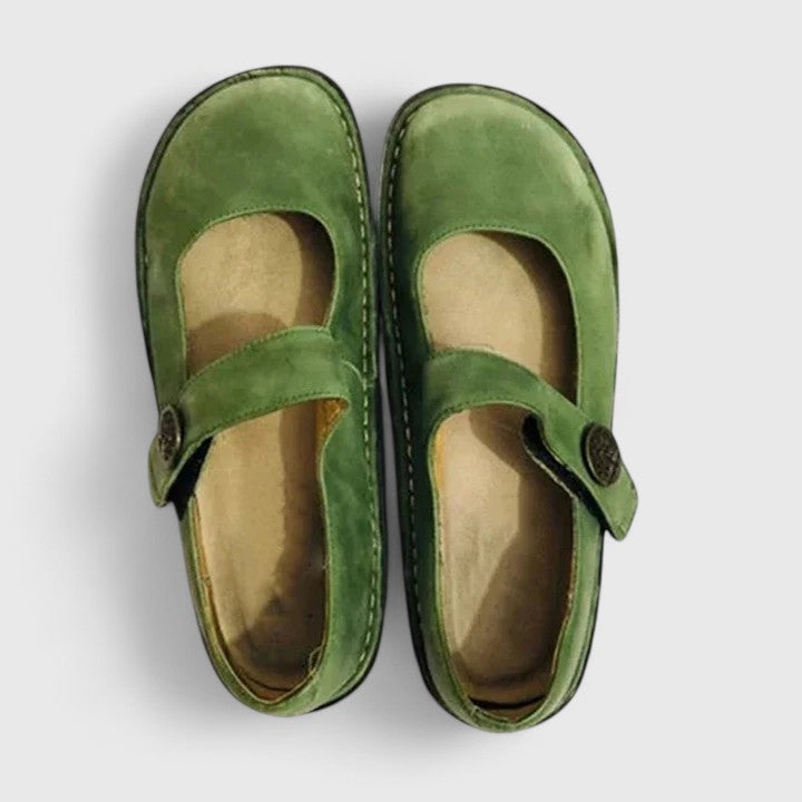 Women's Orthopedic Flats - Adjustable Strap for Custom Fit