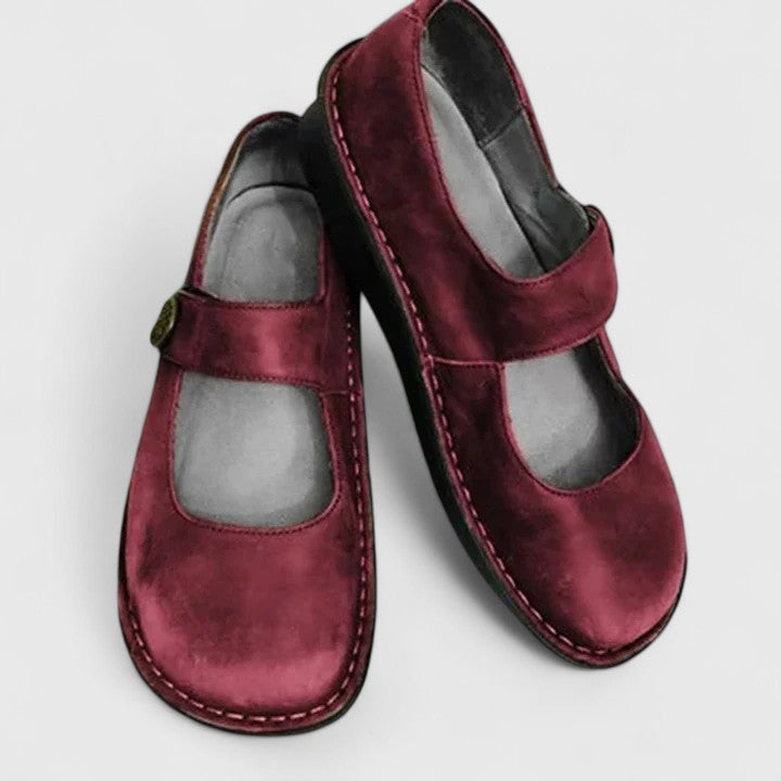 Women's Orthopedic Flats - Adjustable Strap for Custom Fit