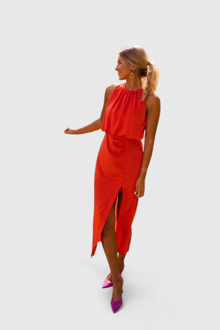 Women's Theonae Comfortable Midi Dress - Effortless Summer Elegance