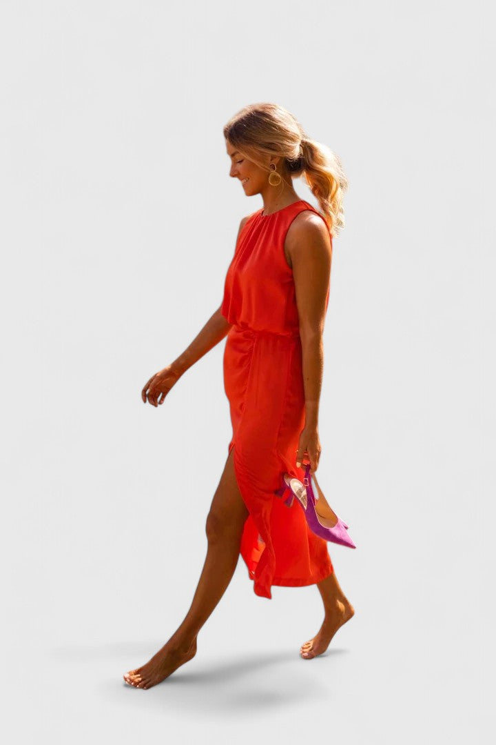 Women's Theonae Midi Dress - Effortless Summer Elegance