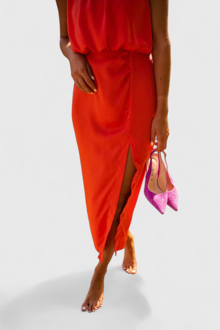 Women's Theonae Comfortable Midi Dress - Effortless Summer Elegance