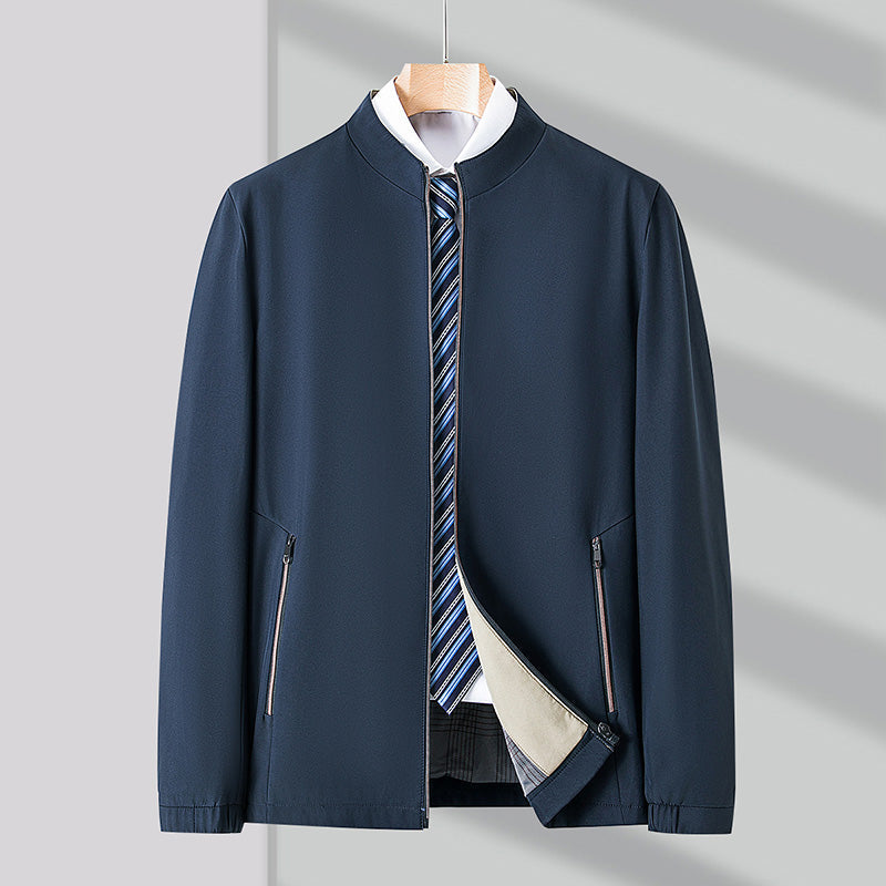 Men's Lightweight Casual Jacket – Tailored Fit with Zip Pockets