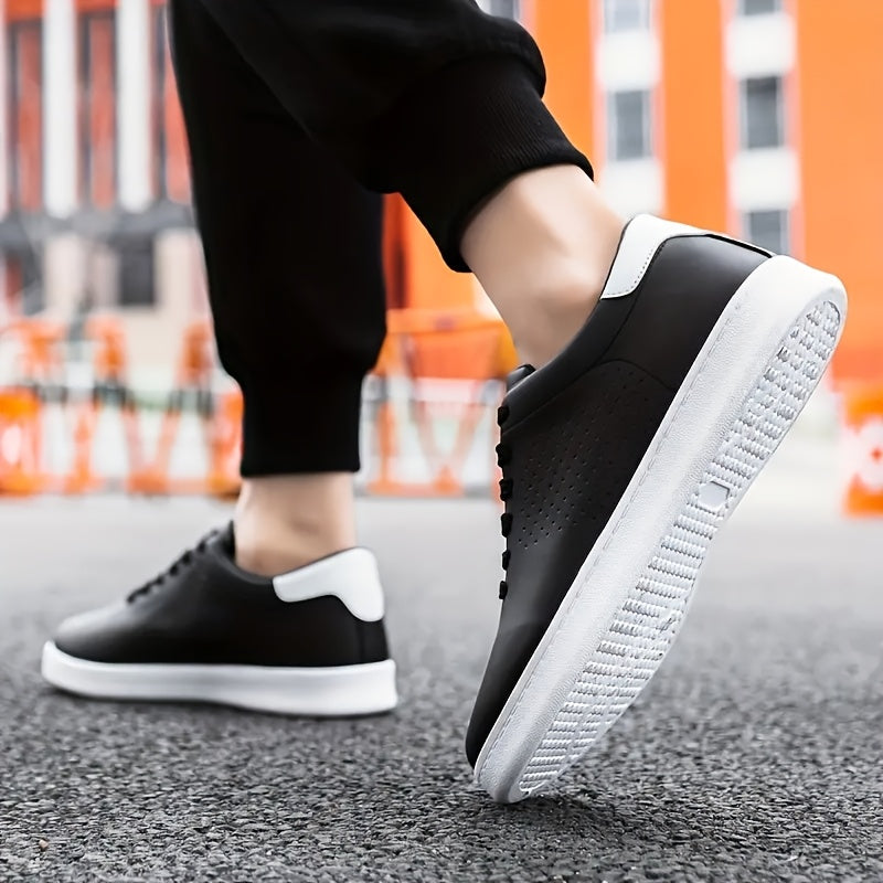 Men's Perforated Court Trainers – Minimalist Everyday Sneakers – view 7