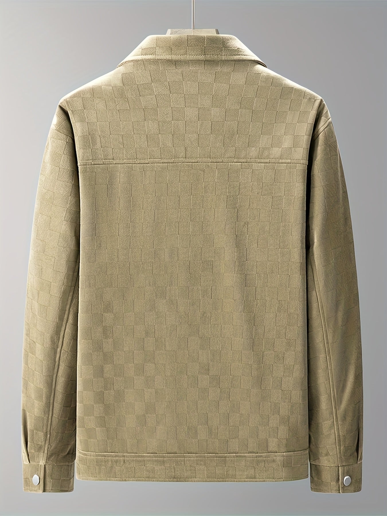 Men's Suede Checkerboard Jacket – Lined Smart-Casual Layer – view 8