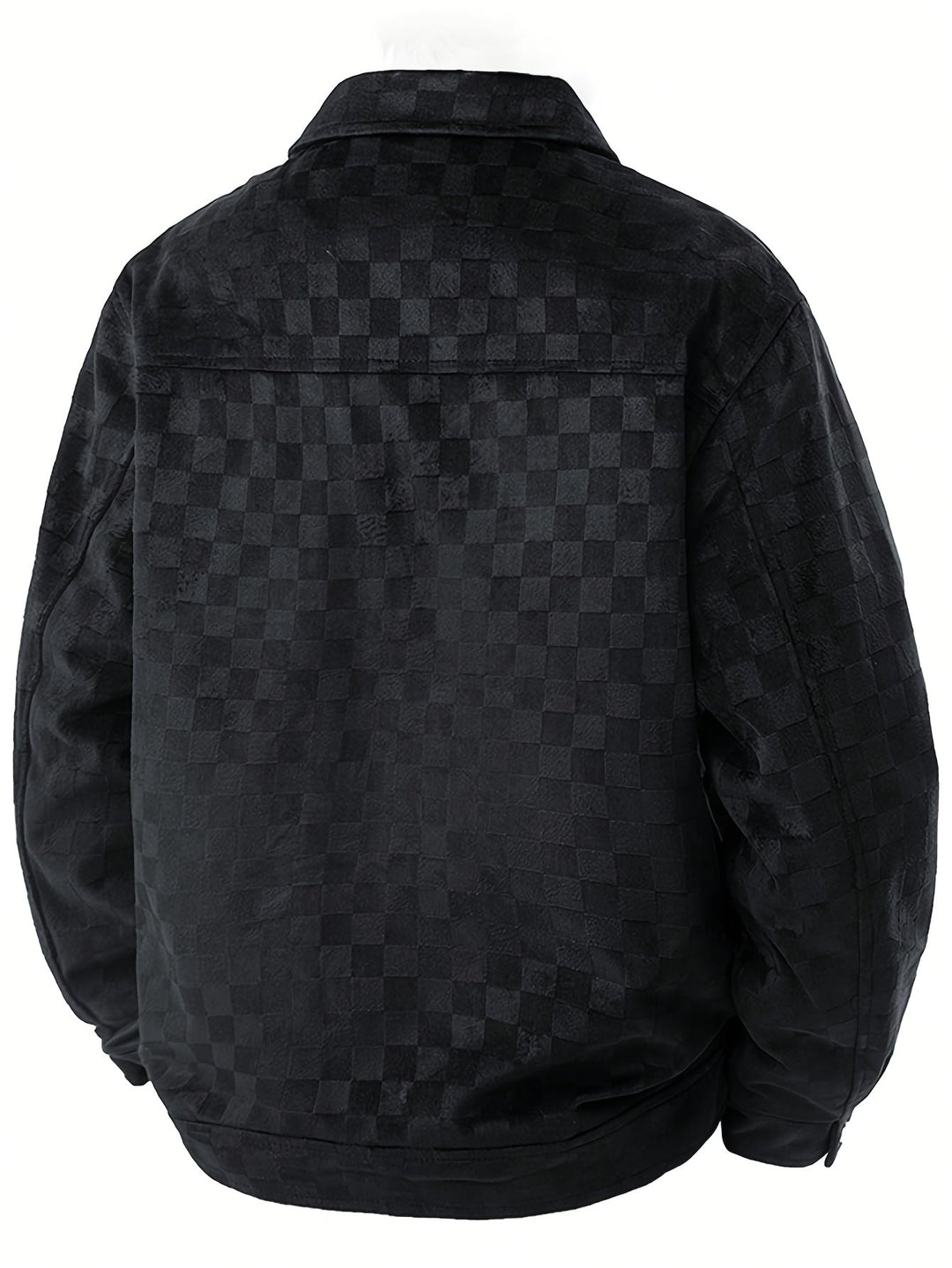 Men's Suede Checkerboard Jacket – Lined Smart-Casual Layer – view 3