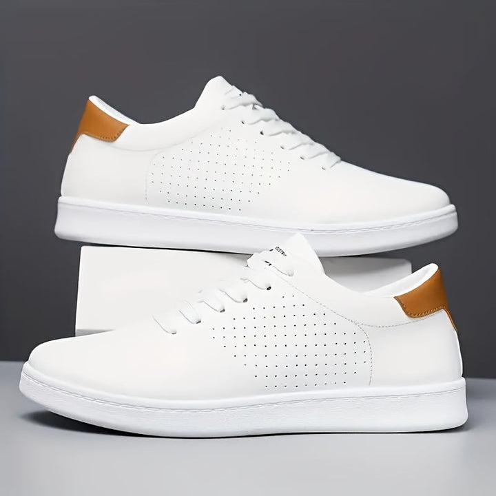 Men's Perforated Court Trainers – Minimalist Everyday Sneakers – view 5
