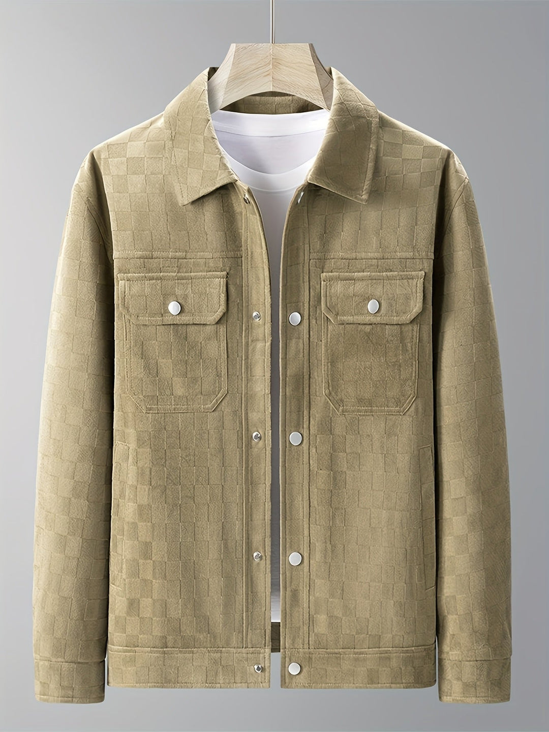 Men's Suede Checkerboard Jacket – Lined Smart-Casual Layer – view 7