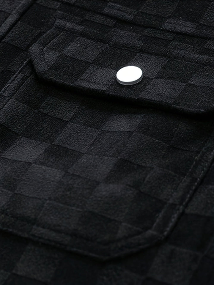 Men's Suede Checkerboard Jacket – Lined Smart-Casual Layer – view 5