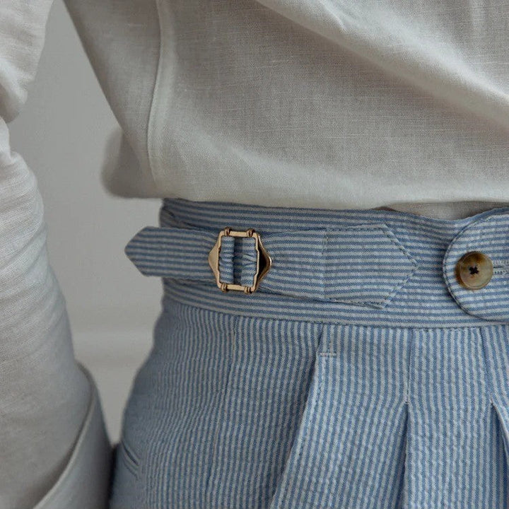 Men's Seersucker Ghurkha Trousers – Tailored Vintage Style – view 2
