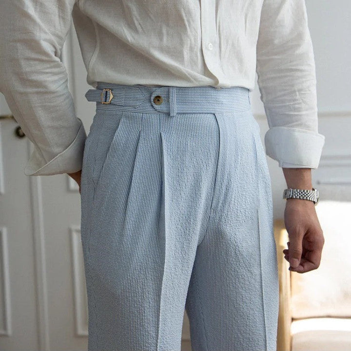 Men's Seersucker Ghurkha Trousers – Tailored Vintage Style
