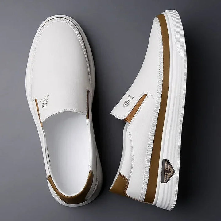 Men's Leather Slip-On Dress Shoes - Effortless Style from Day to Night