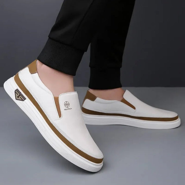 Men's Leather Slip-On Trainers – Cushioned Everyday Comfort – view 6