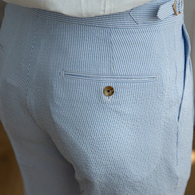 Men's Seersucker Ghurkha Trousers – Tailored Vintage Style – view 5