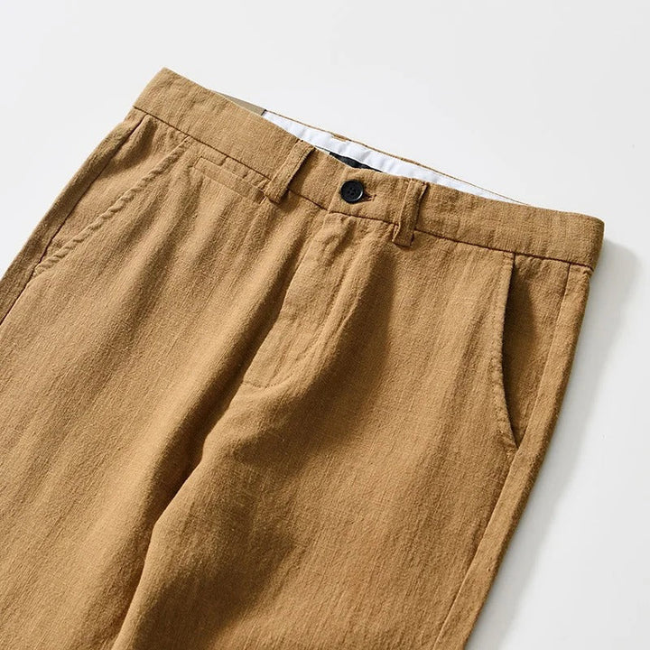 Men's Hemp Blend Straight Leg Trousers – Relaxed Summer Tailoring – view 6