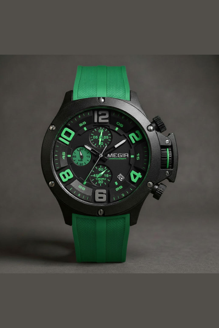 Men's 47mm Chronograph Watch – Bold Sport Wristwatch
