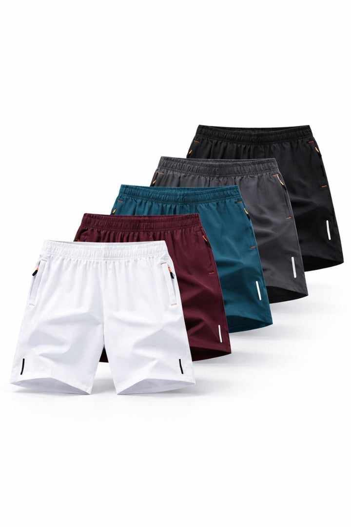 Men's Quick-Dry Training Shorts – Zip-Pocket Gym & Running Shorts