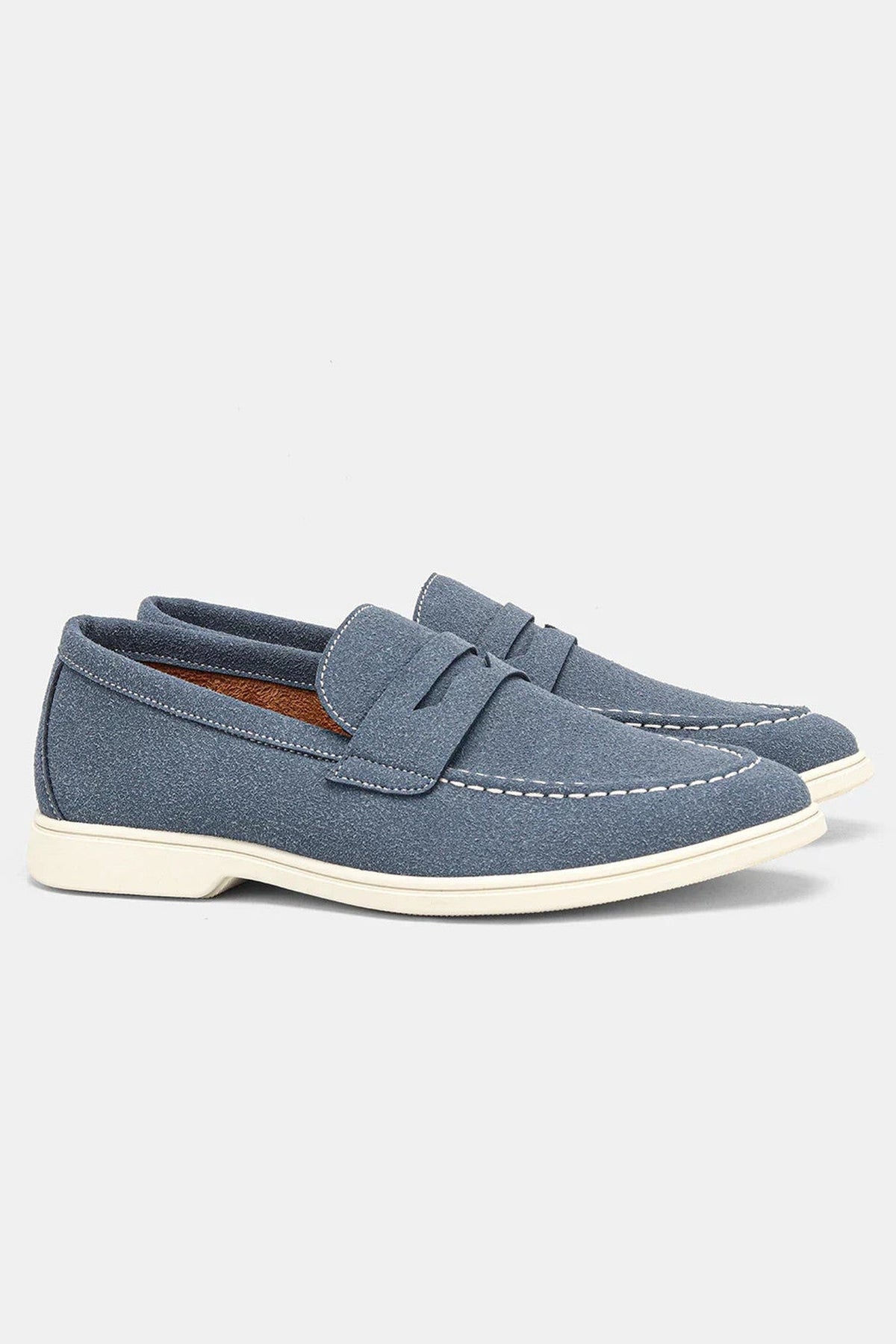 Men's Suede Slip-On Loafers – Soft Casual Driving Shoes