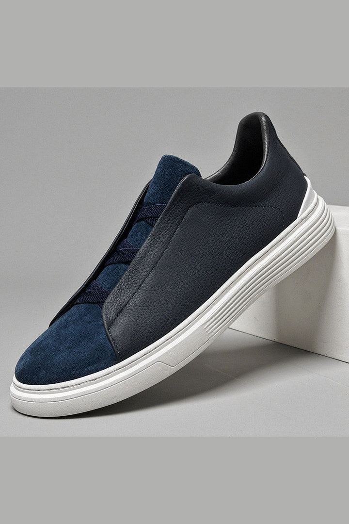 Men's Adriano Leather & Suede Sneakers – Slip-On Trainers
