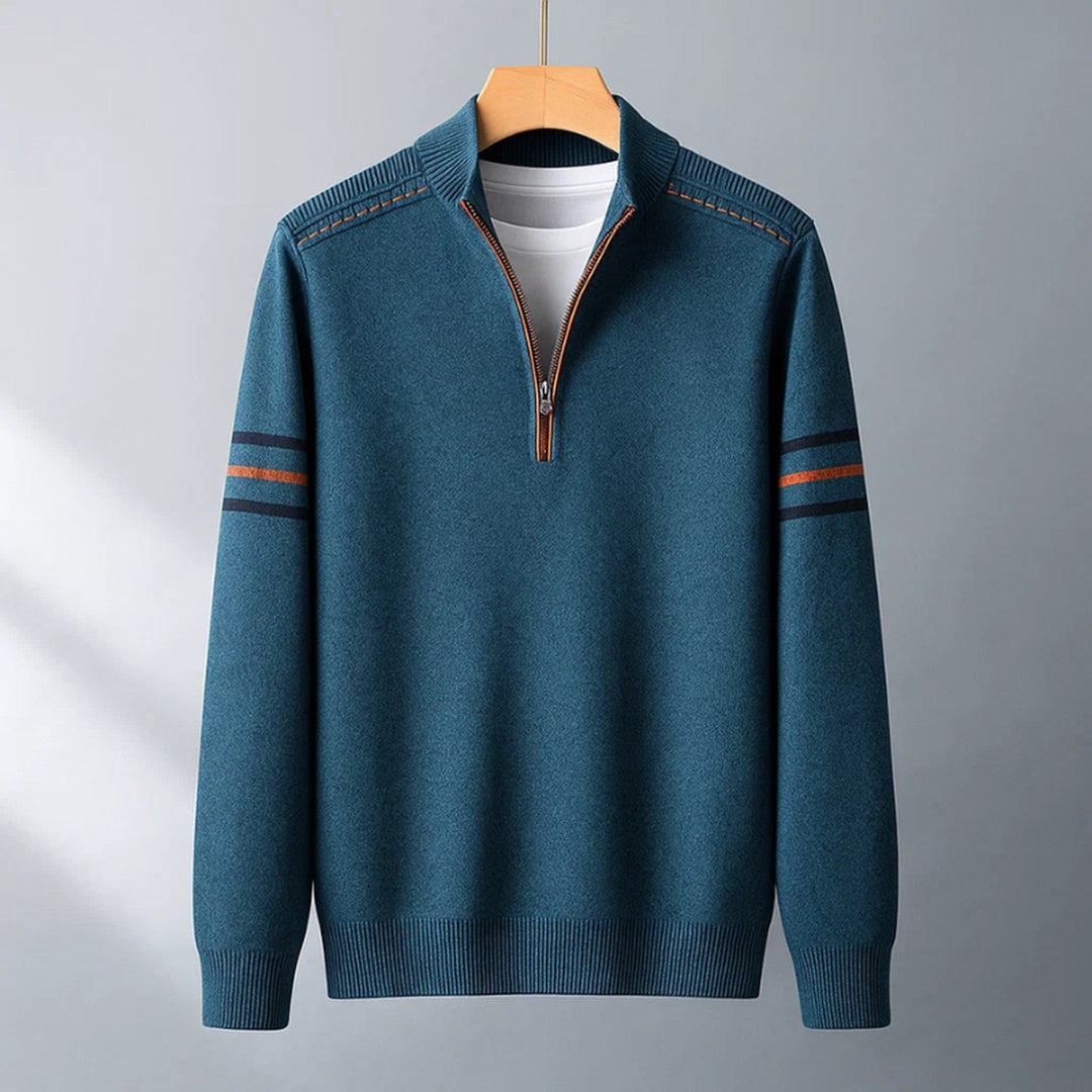 Men's Merino Quarter-Zip Jumper – Soft Wool Knit Sweater