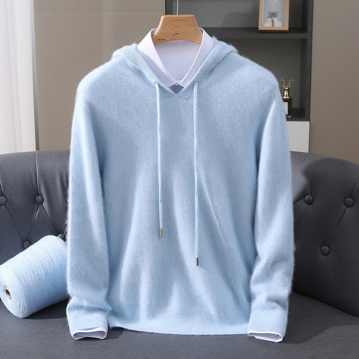 Men's Cashmere Hoodie - Luxe Soft Hooded Pullover