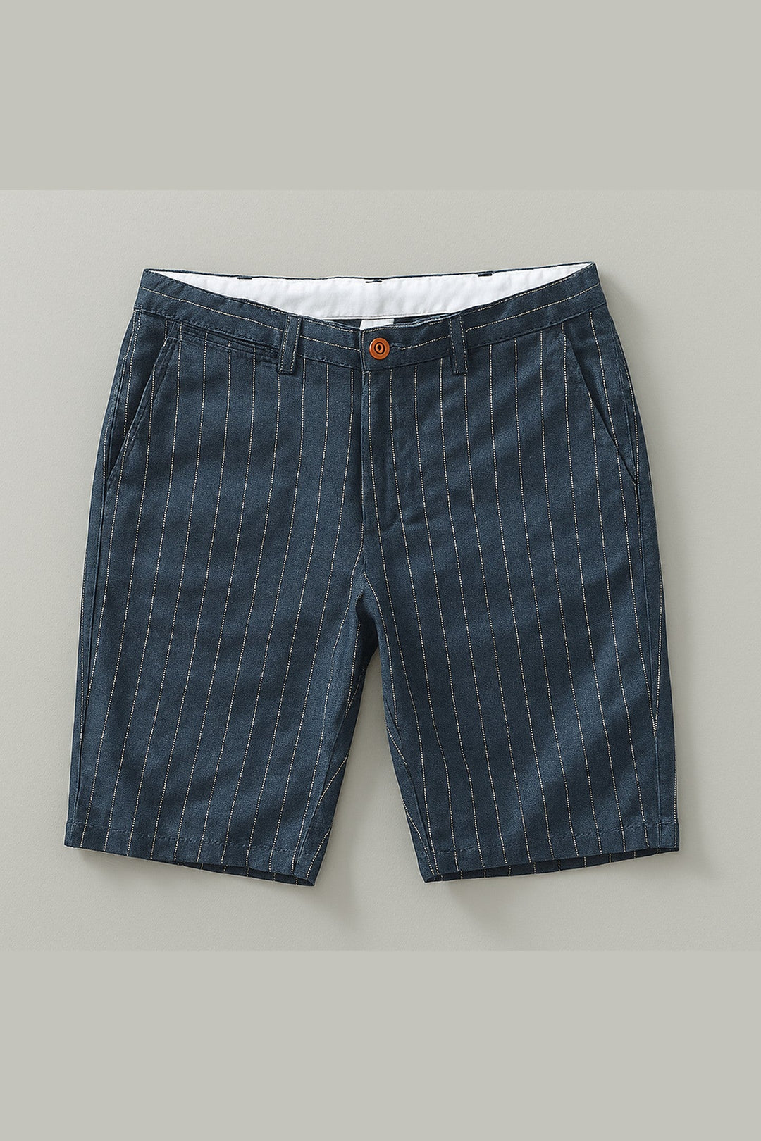 Men's Linen Blend Pinstripe Shorts – Tailored Summer Pair