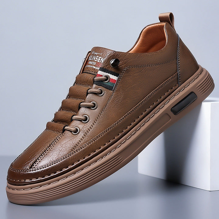 Men's Leather Trainers – Air-Cushioned Everyday Casual Shoes