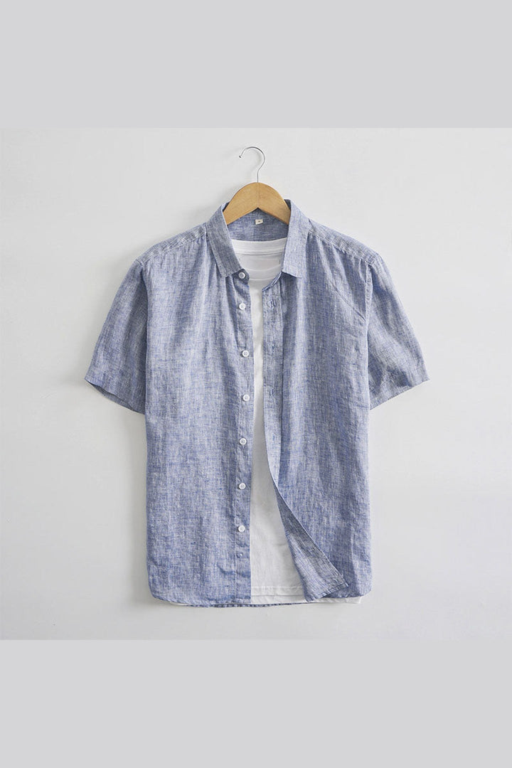 Men's Linen Blend Summer Shirt – Breathable Button-Up Massimo