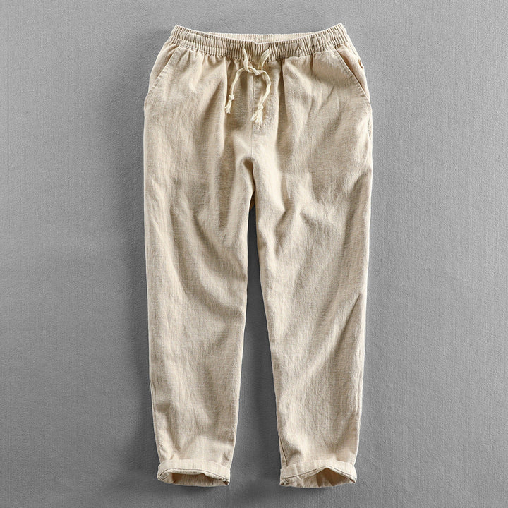 Men's Linen Drawstring Trousers – Relaxed Summer Tailoring