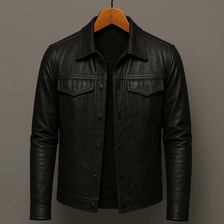 Men's Genuine Leather Jacket – Sleek Tailored Everyday Layer