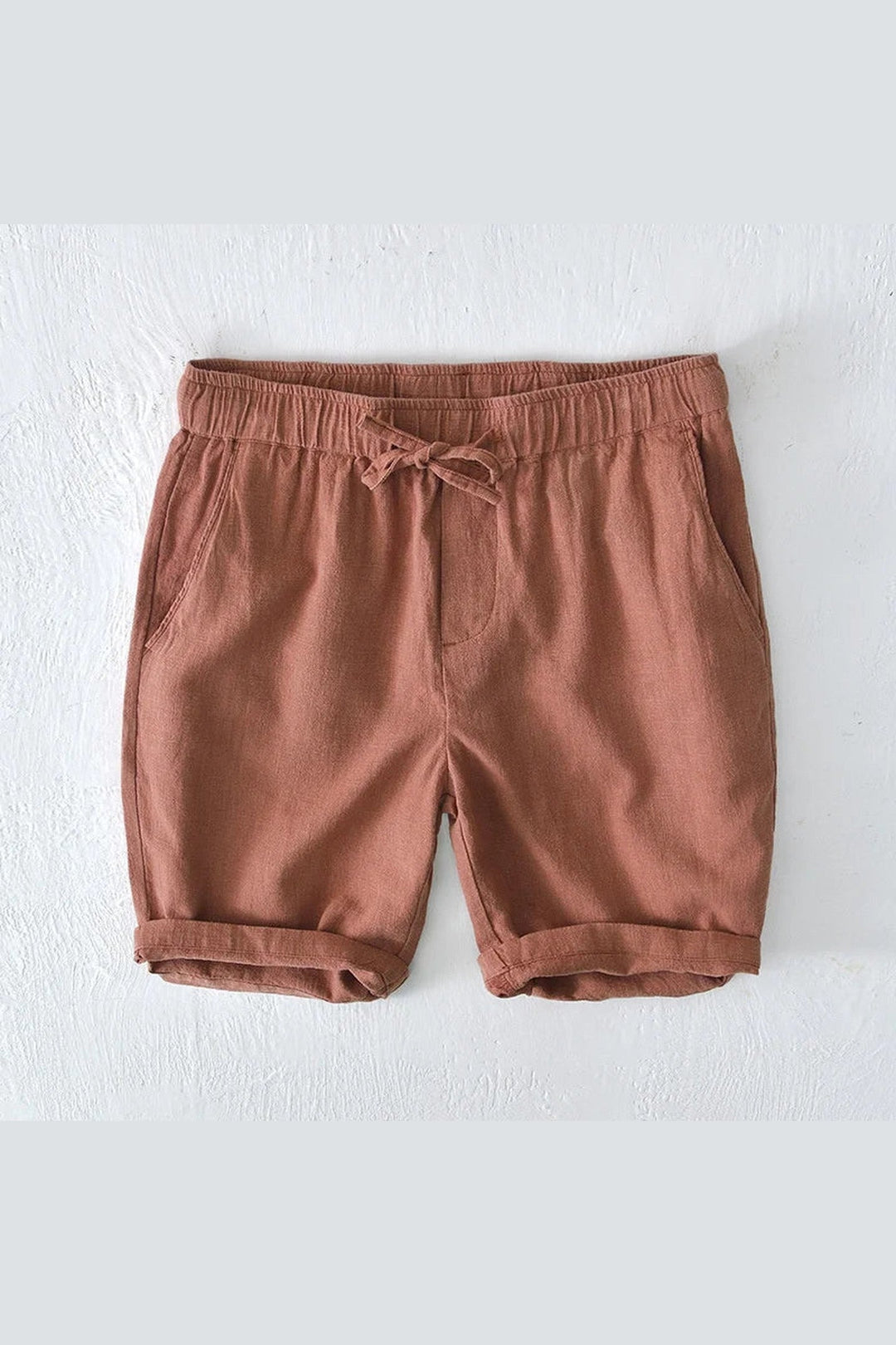 Men's Linen Blend Shorts – Relaxed Drawstring Summer Shorts