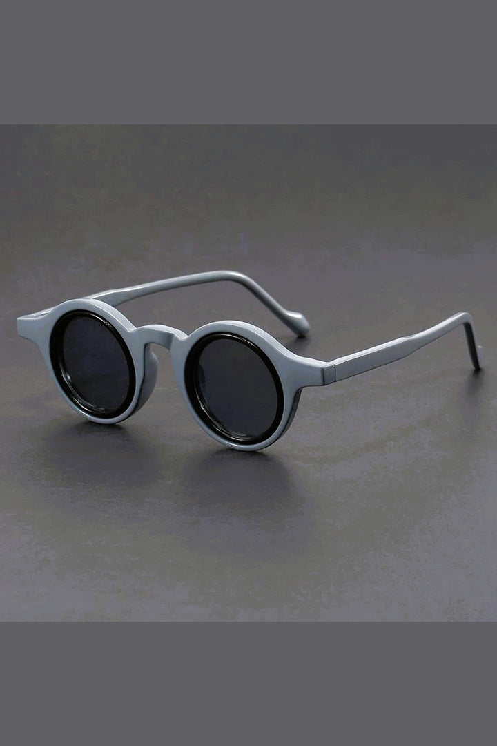 Men's Round Acetate Sunglasses – Retro Frames with UV Protection