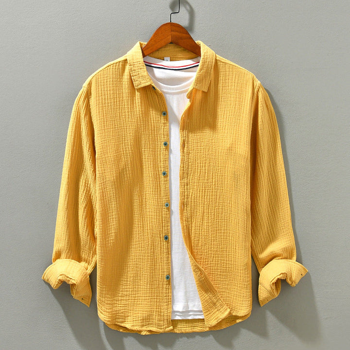 Men's Crinkle Cotton Shirt – Aegean Lightweight Casual