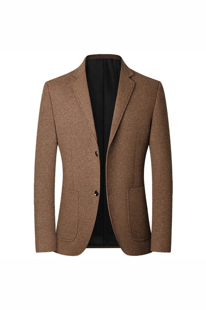 Men's Textured Knit Blazer – Tailored Smart-Casual Jacket