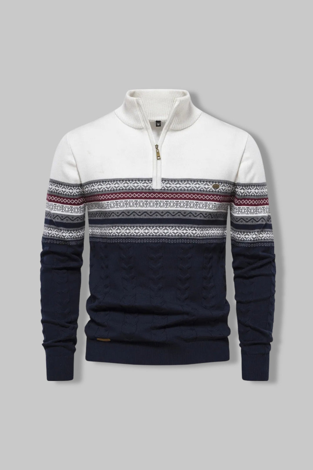Men's Everest Cable Knit Quarter Zip Jumper – Alpine Warmth
