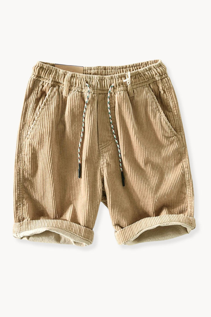 Men's Corduroy Shorts – Soft-Wash Drawstring Summer Shorts