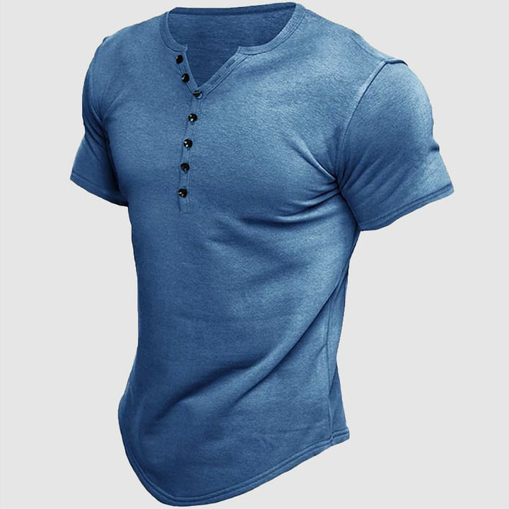 Men's Cotton Short Sleeve Henley – Soft Casual Layering Top