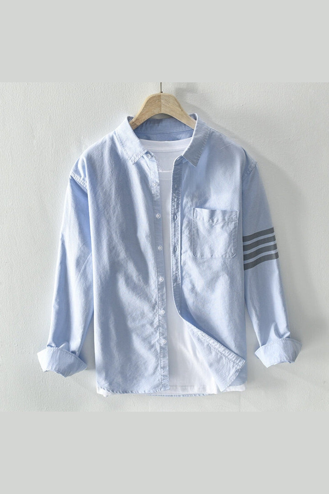 Men's Lightweight Cotton Shirt – Classic Button-Up with Pocket