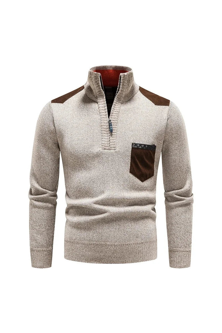 Alpine Men's Half-Zip Knit Jumper – Warm Layering Essential