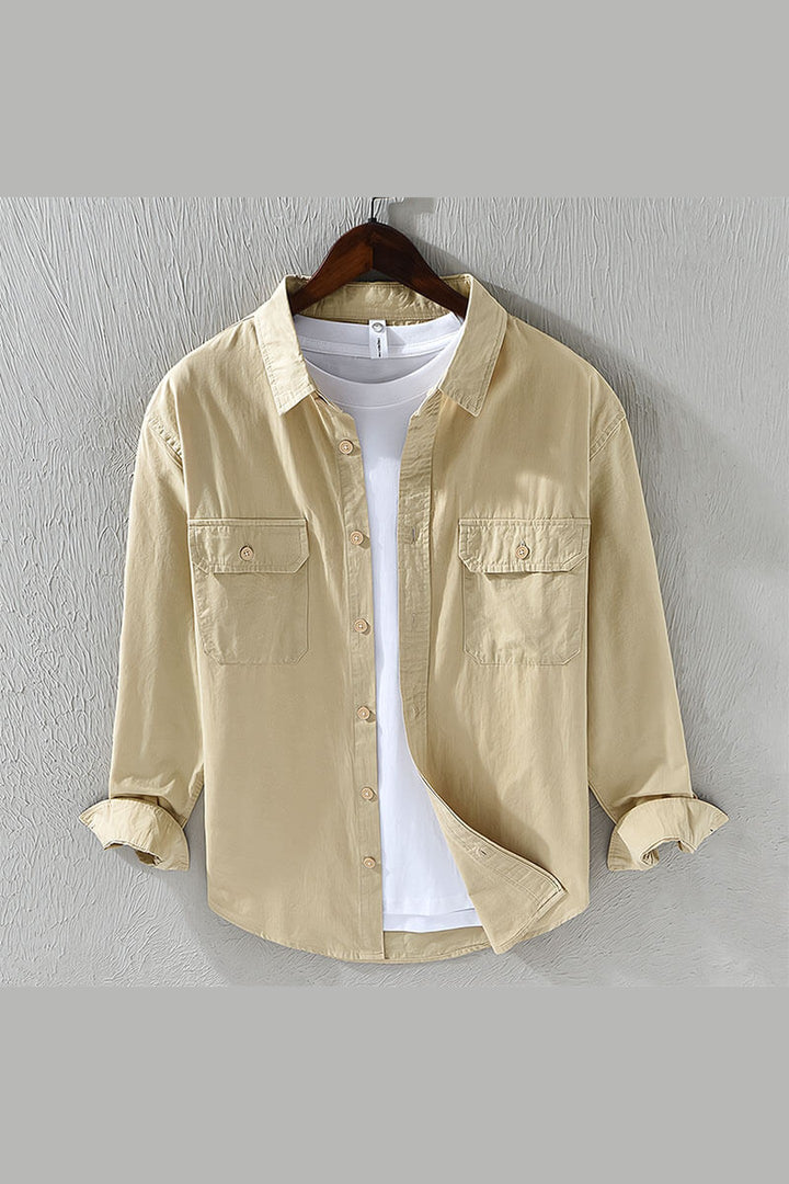 Men's Cotton Button-Down Shirt – Lisbon Relaxed Everyday Layer