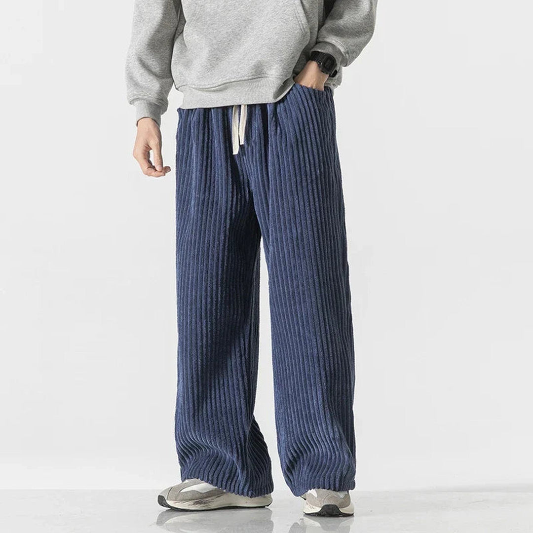 Men's Corduroy Trousers – Kyoto Relaxed Straight-Leg Minimalist