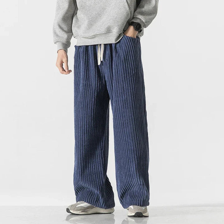 Men's Corduroy Trousers – Kyoto Relaxed Straight-Leg Minimalist