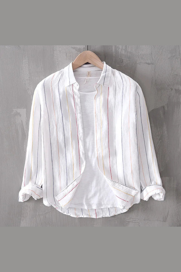 Men's Linen Button-Down Shirt – Breathable Summer Tailoring