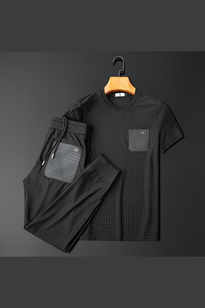 Men's Jacquard Knit Lounge Set – Premium Loungewear Co-ord