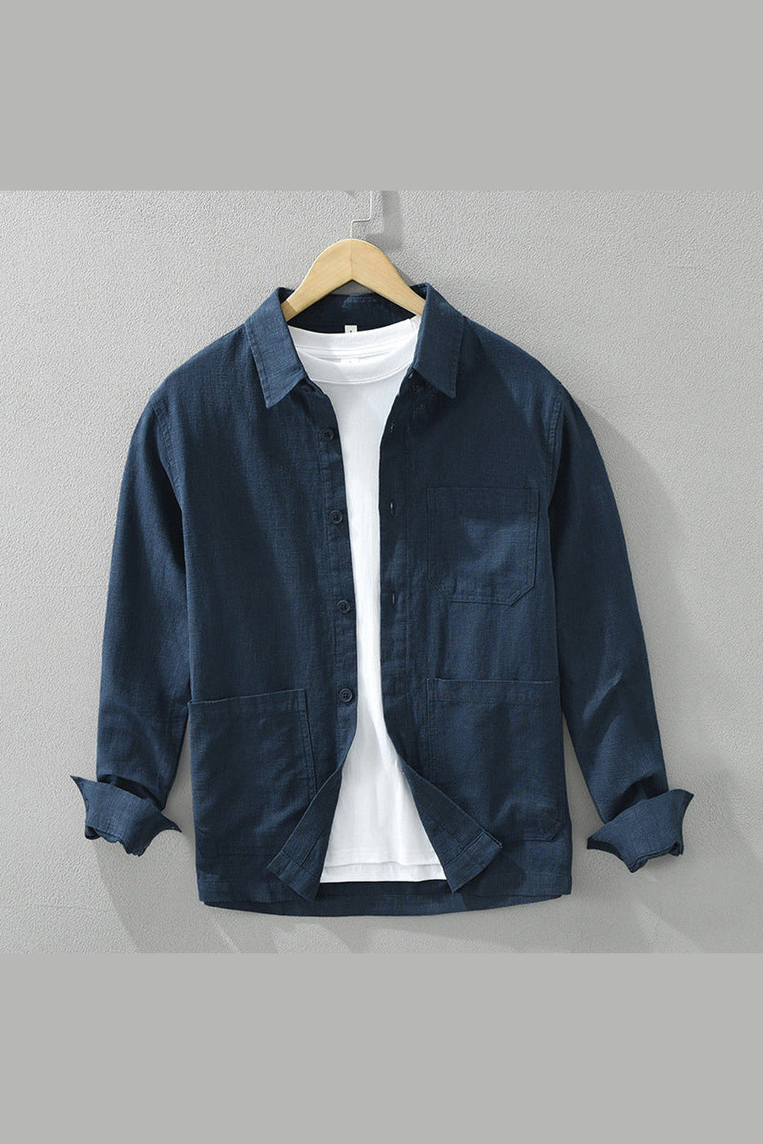 Men's Cotton Shacket – Button-Up Overshirt for Smart Layering