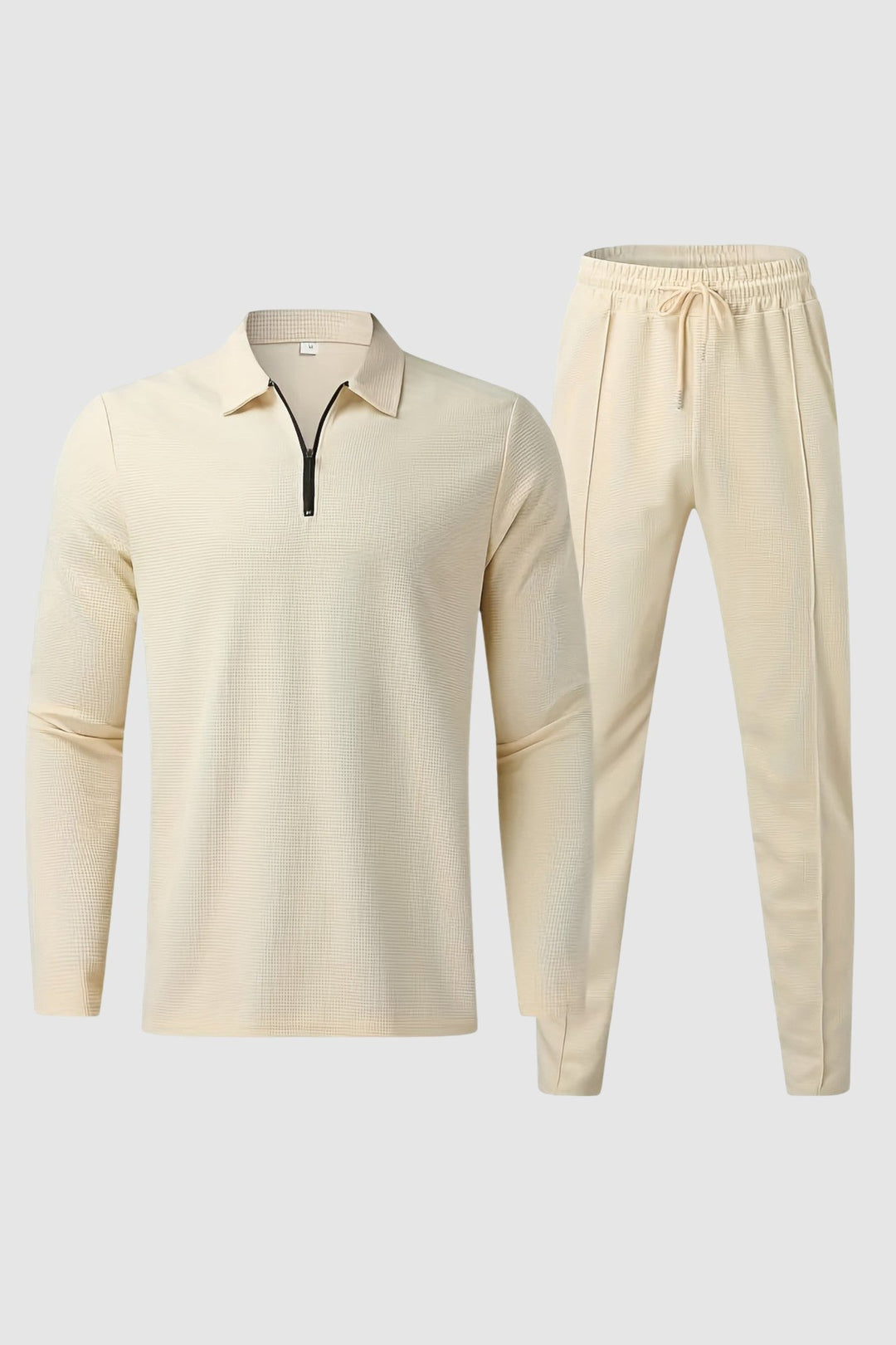 Men's Waffle Knit Loungewear Set – Sweatshirt and Joggers Co-ord