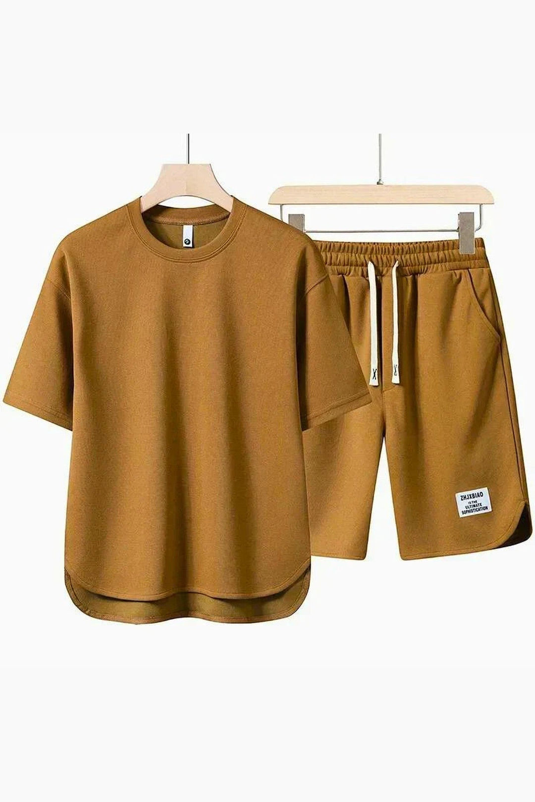 Men's Mesh Two-Piece Summer Set – Breathable Tee and Shorts
